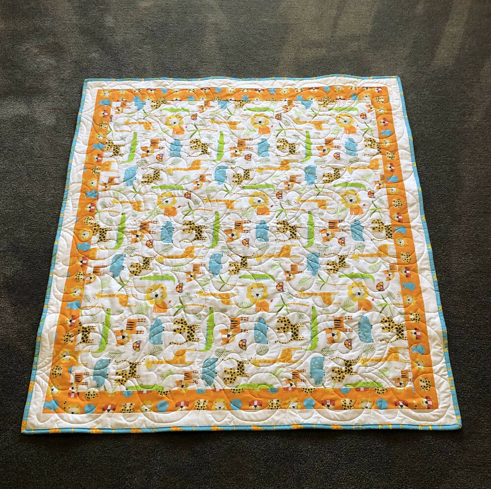 African Animals Play Quilt