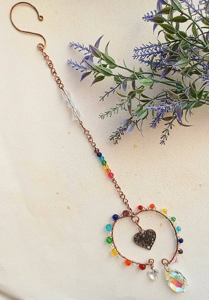 Assorted Wire-wrapped Heart Suncatchers