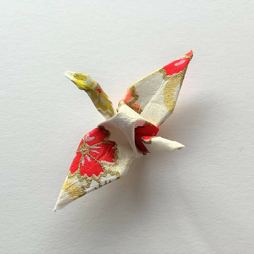 Bespoke artwork with quote and good luck cranes - unique gift