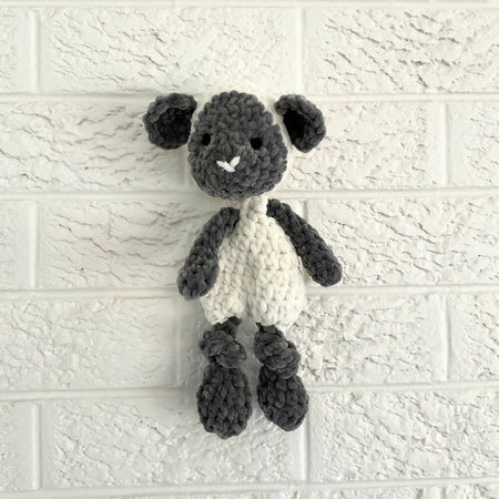 Crochet Plush Snuggle Baby Comforter Lamb Mini