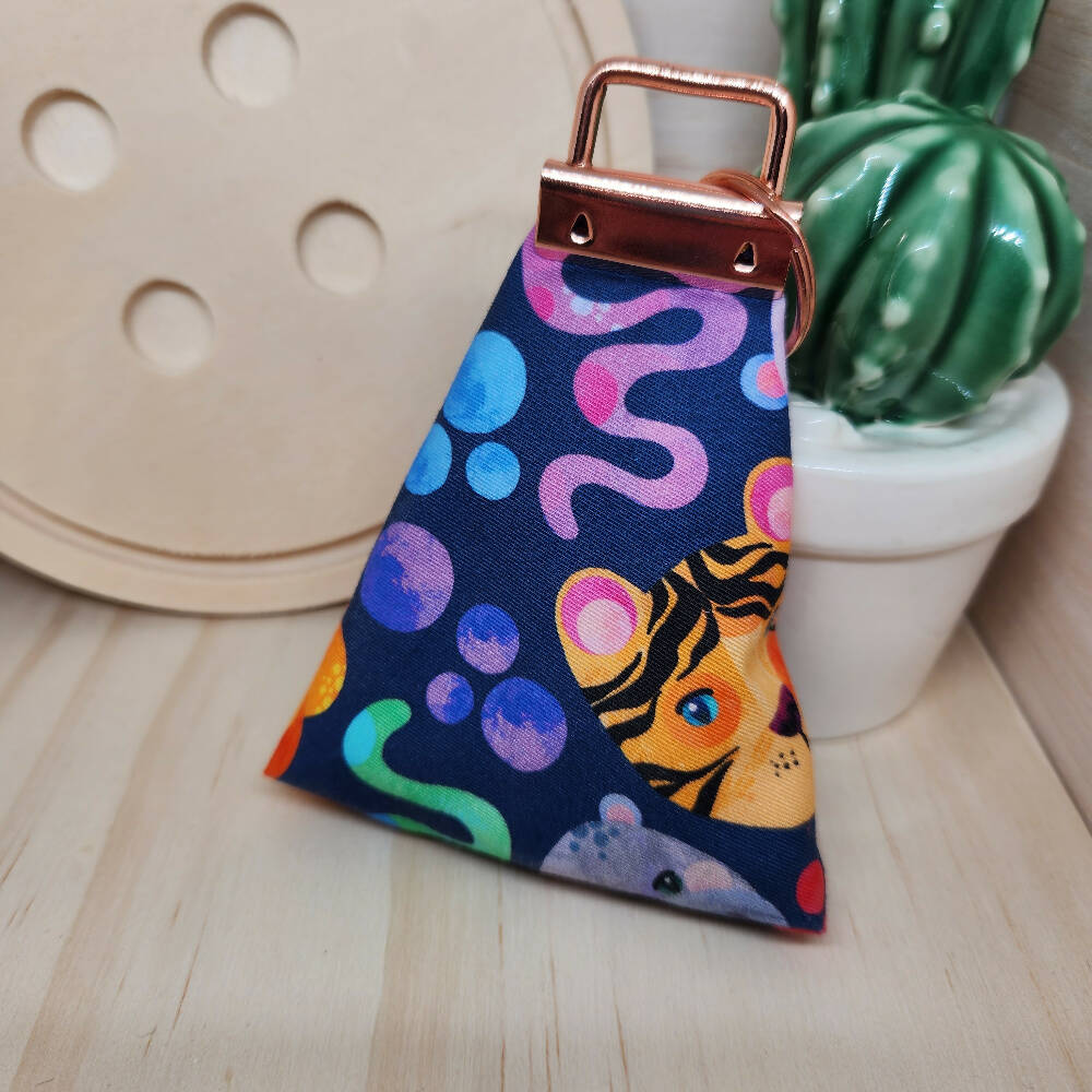 Zippity Keyring Pouch - Animalia - Triangle Keyfob Zip Pouch
