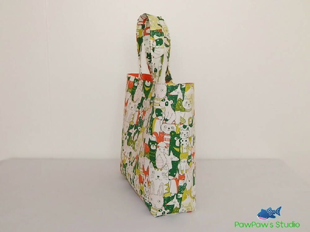 Tote Bag/ Library/ Book bag/ school bag/ woodland animals