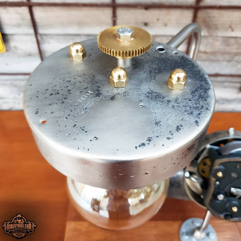 1950's Colibri Cable Winder & Garrard No.20 Gramophone Motor Lamp | Unique Desk Lamp