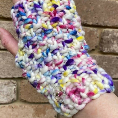 Ladies Handwarmers, Rainbow Gloves