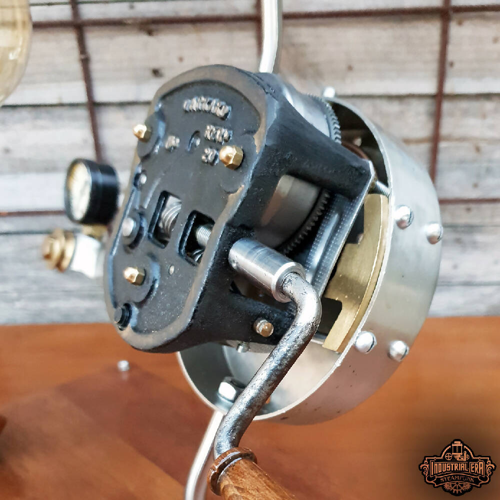 1950's Colibri Cable Winder & Garrard No.20 Gramophone Motor Lamp | Unique Desk Lamp
