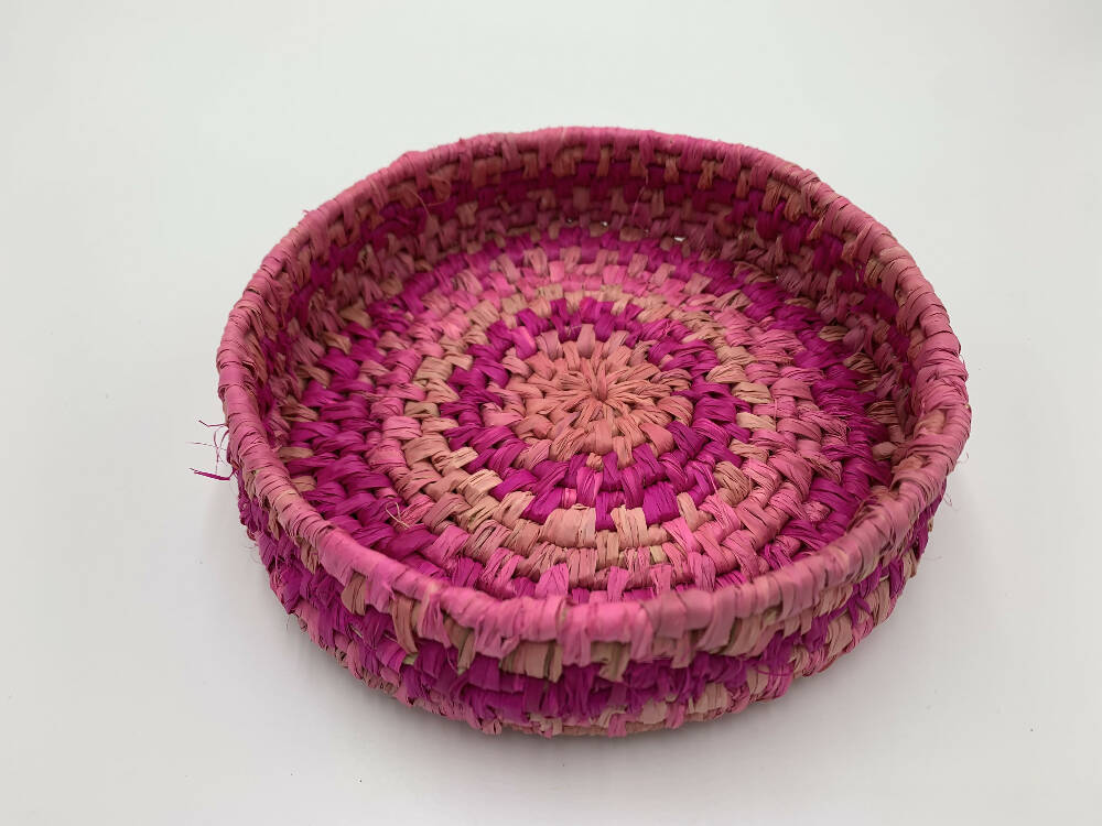 All about pink ! Raffia basket