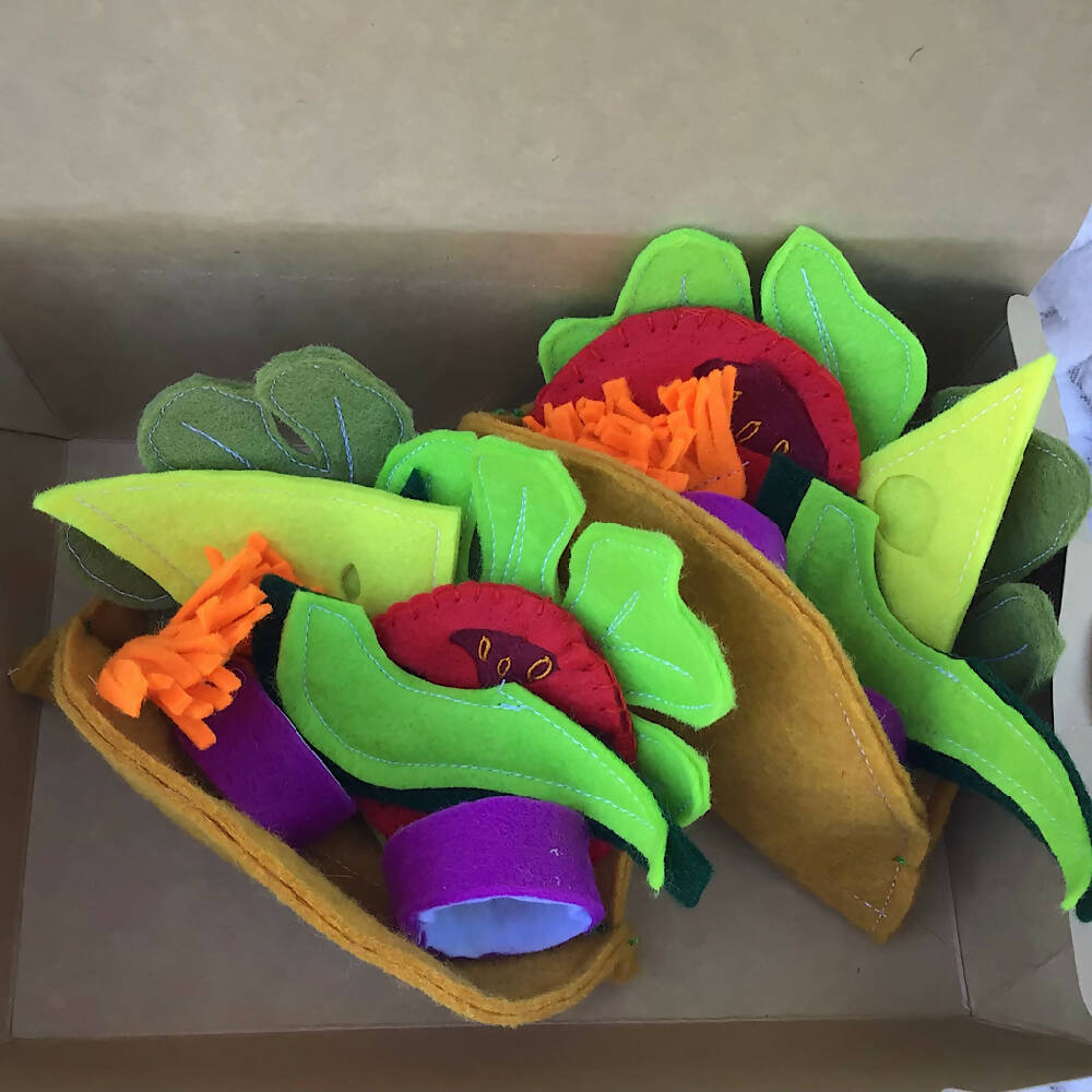 Felt Food wrap/taco set of 2