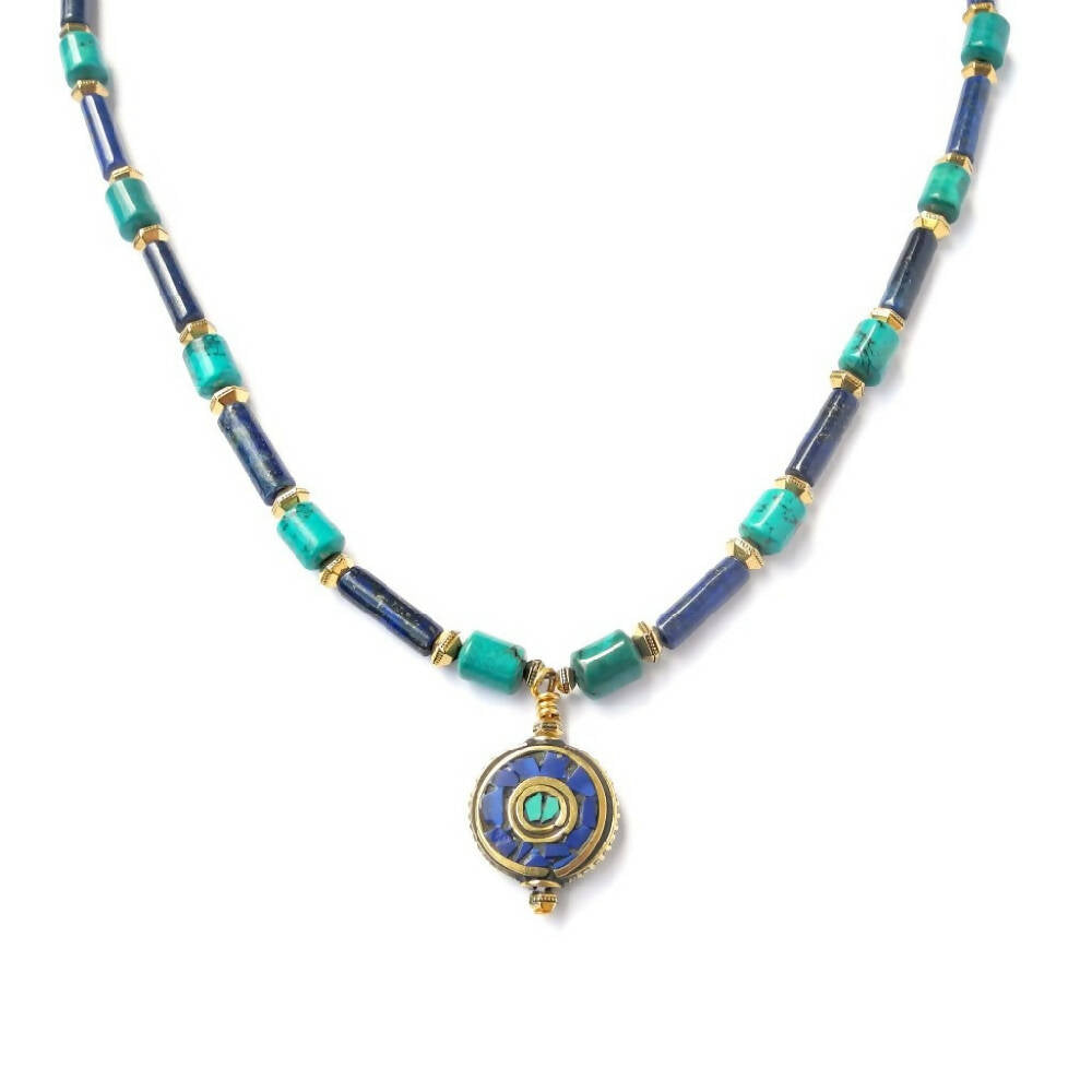 Nepal Lapis turquoise Egyptian necklace DSCN9584 1-12-17 1024
