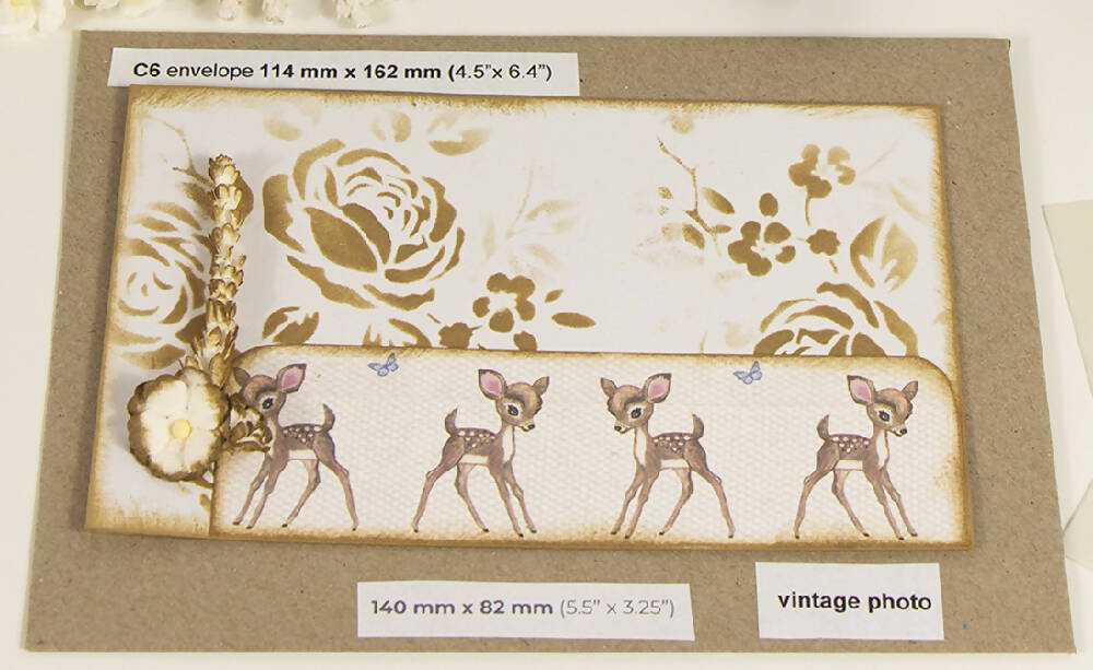 rose vintagephoto bambi paper strip