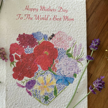 World's Best Mum Seeded Paper Greeting Card