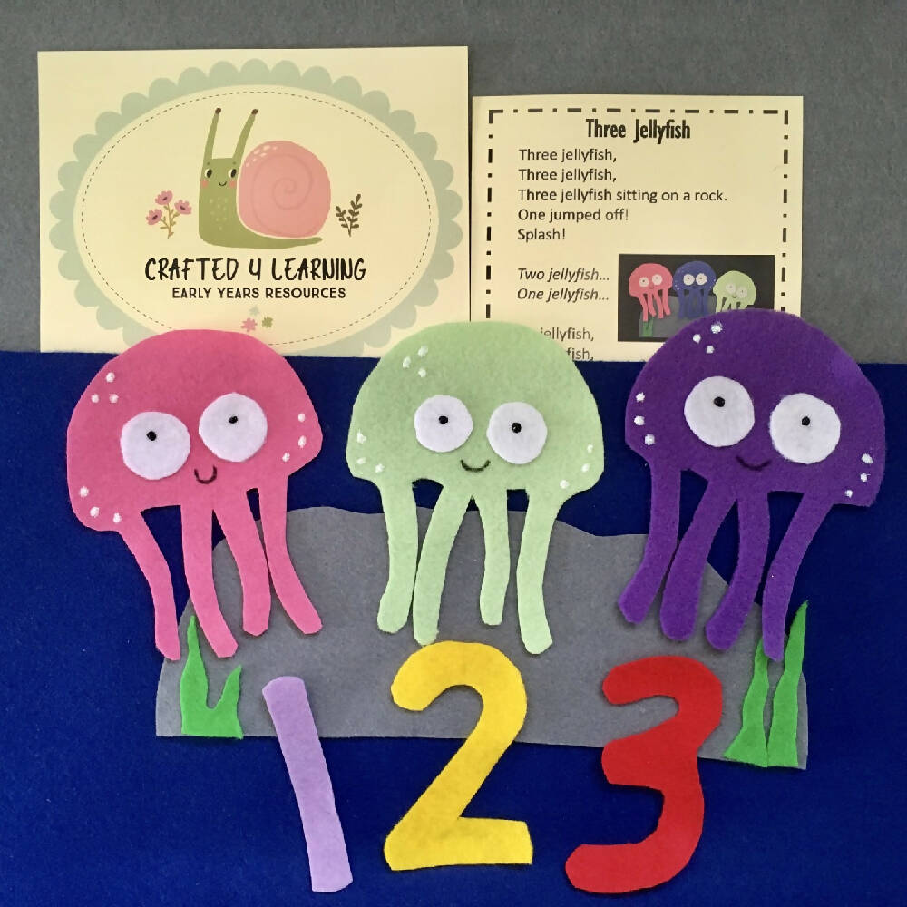 Three Jellyfish Felt Board Set