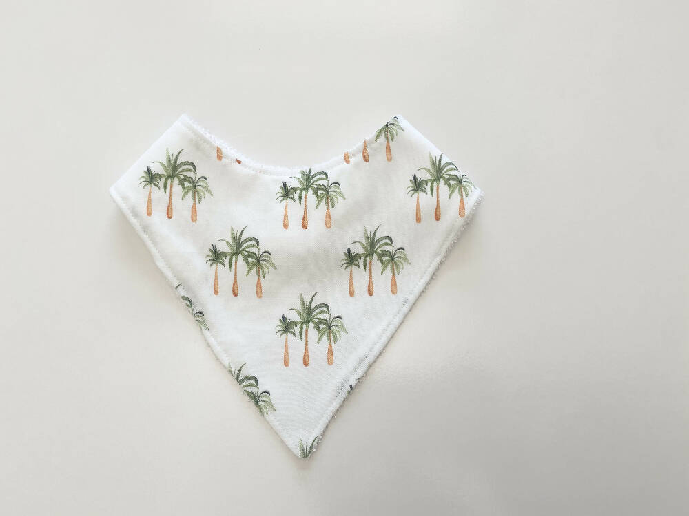 Mini palm trees bandana bib
