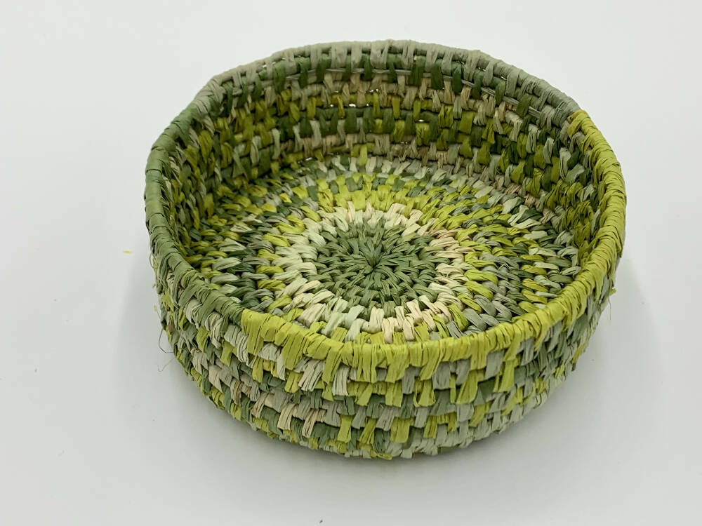 Basket in shades of green