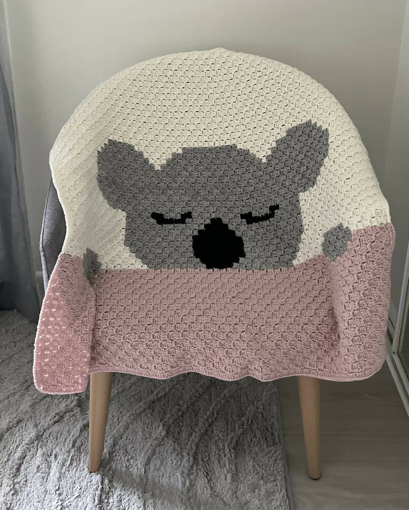 Crochet Lullaby Koala Blanket