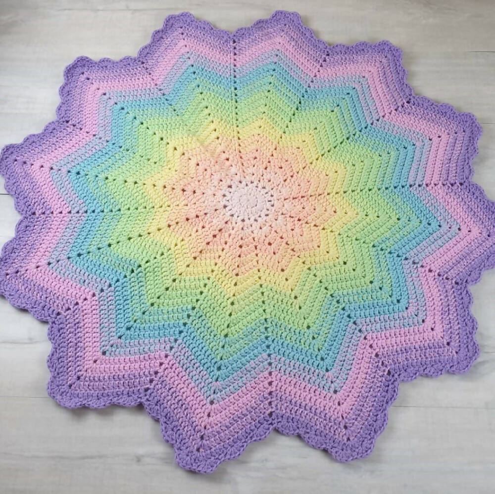 Baby Blanket- "Rainbow Star Blanket"