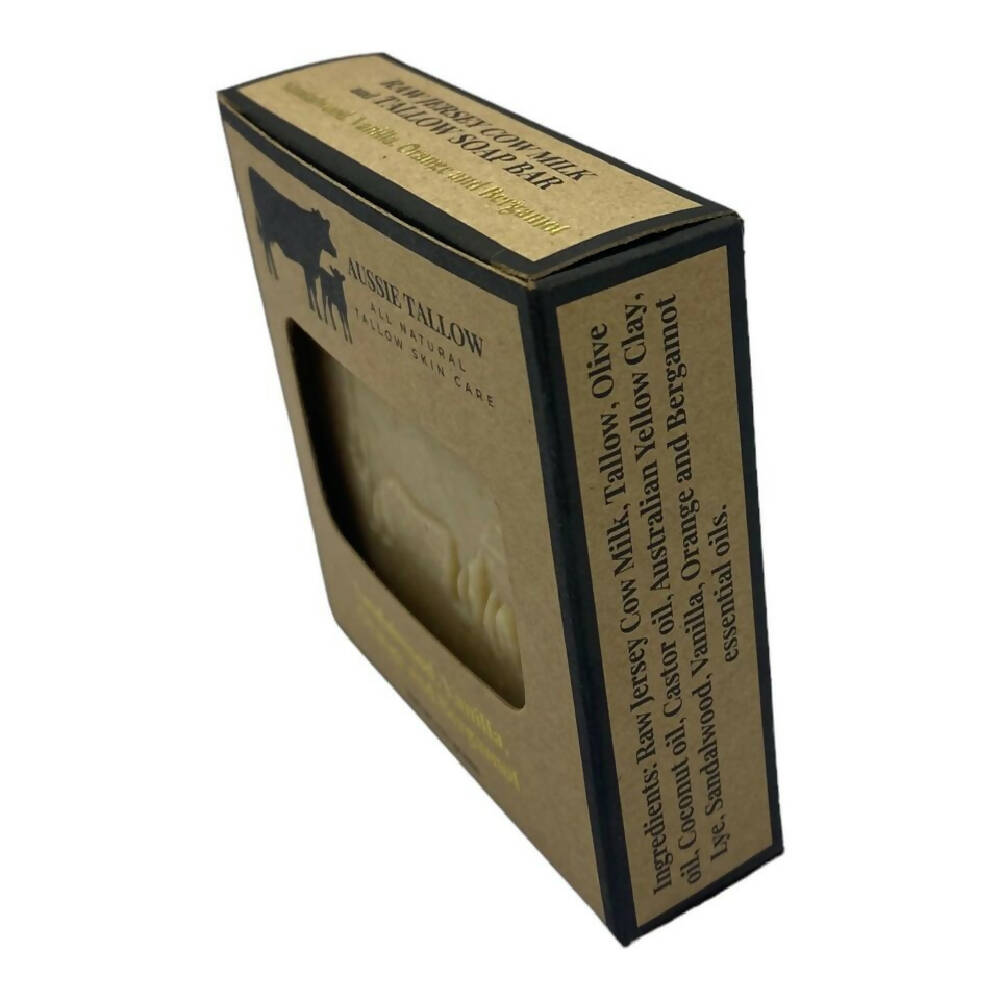 RAW MILK + TALLOW Soap Bar, Raw Cow Milk, Grass Fed Tallow, Old Fashioned