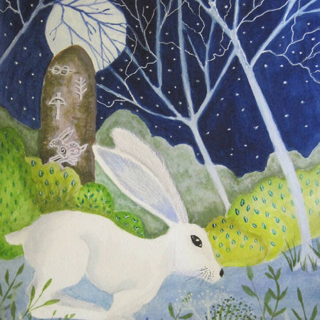 Celtic Hare- original mixed media painting