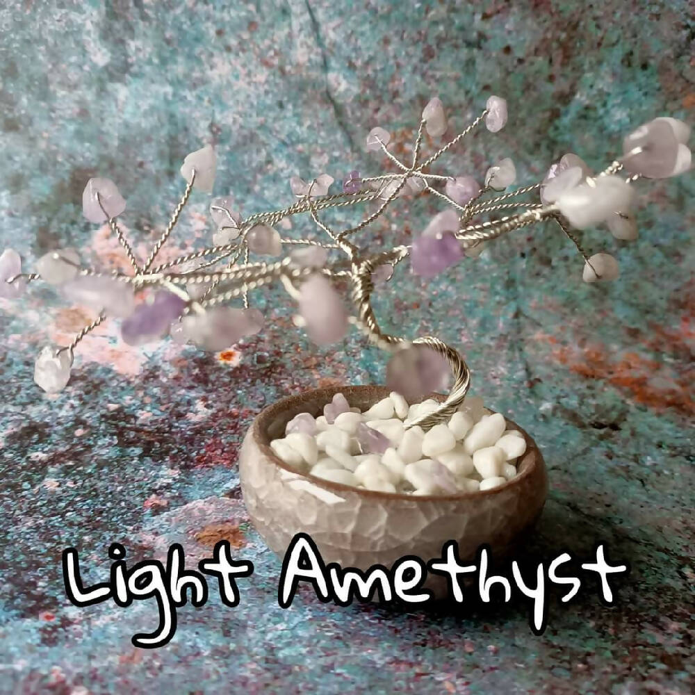 Light Amethyst Mini Gem Tree already made