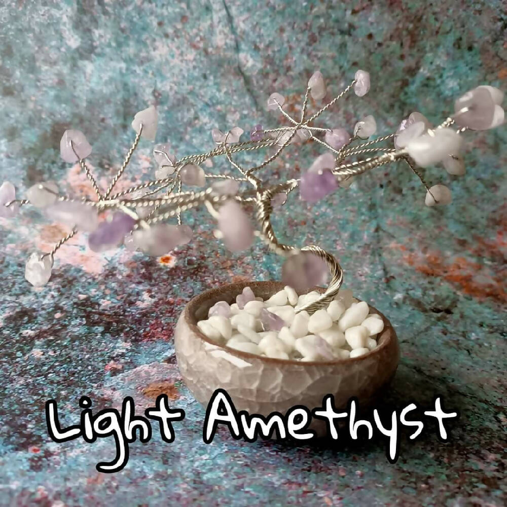 Light Amethyst Mini Gem Tree Made in Australia