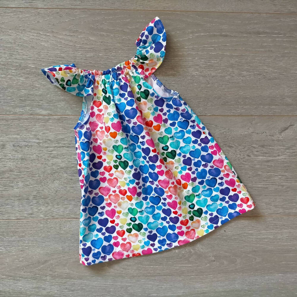 Rainbow hearts dress