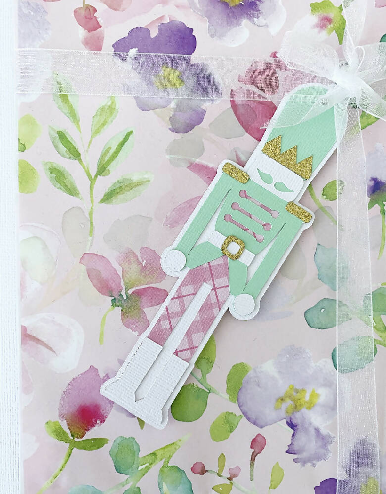 Nutcracker gift tags, Christmas gifting. Choice of colours.