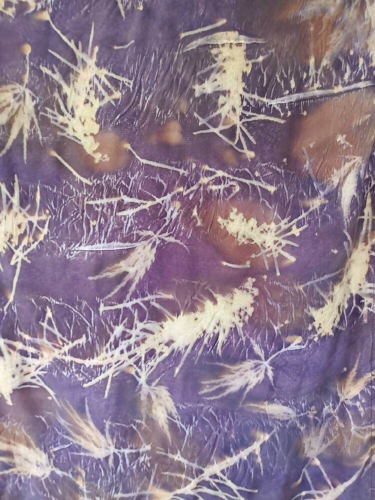 Purple Acacia Pure Silk Satin Scarf