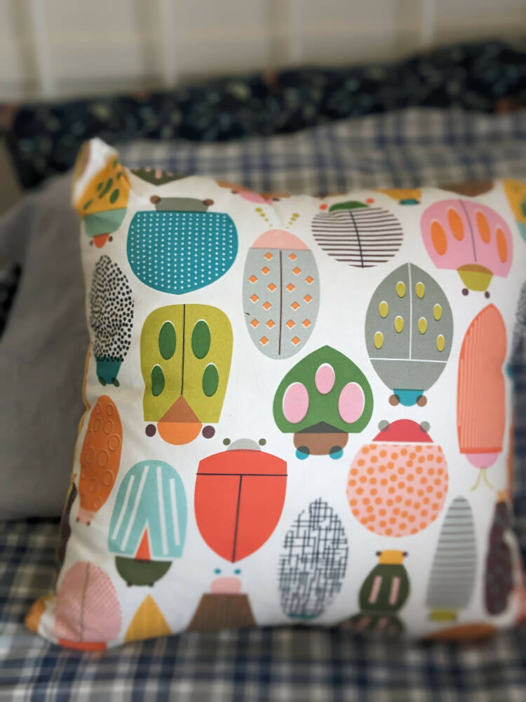 Bugs, beetles cushion cover