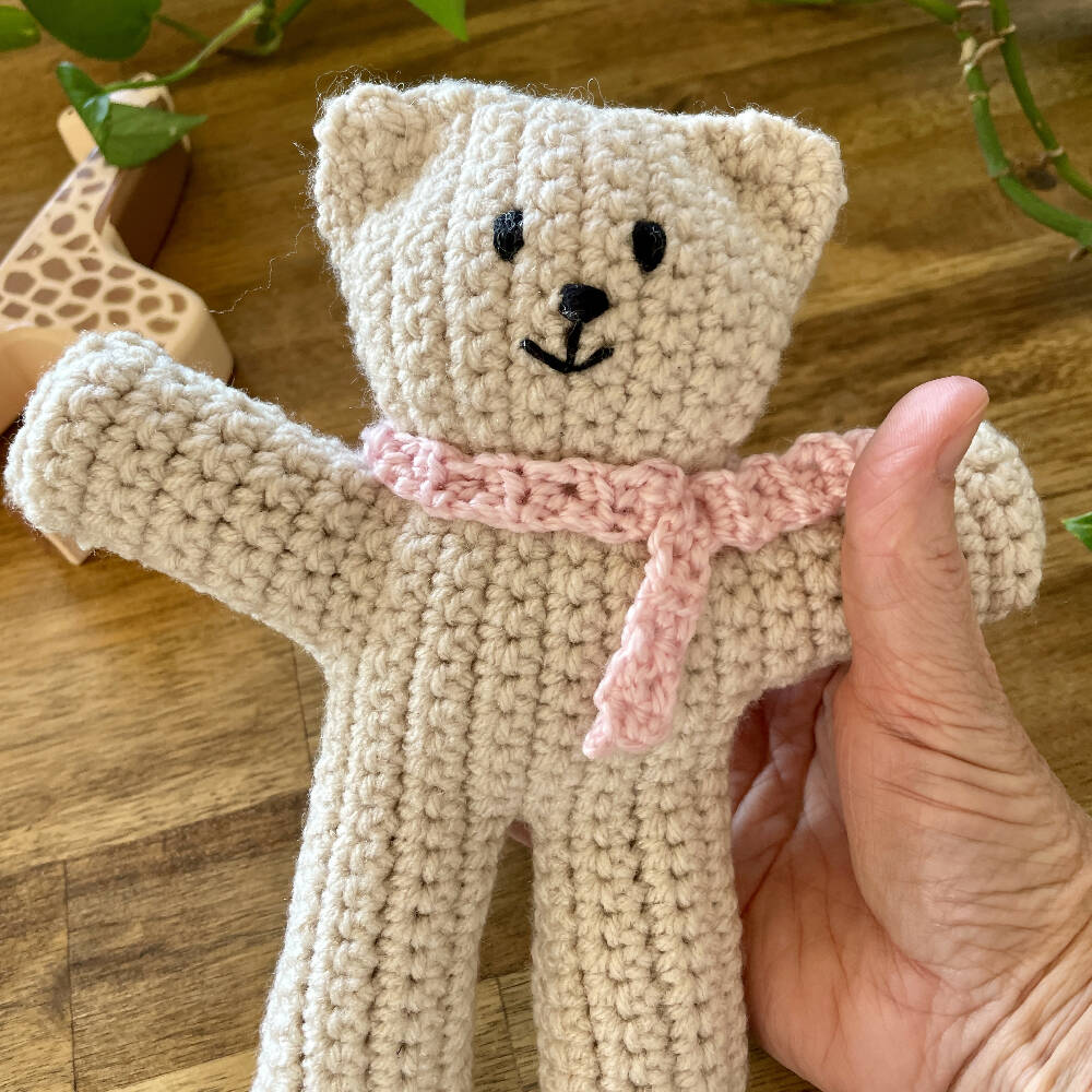 Beary Bear - Handmade Teddy with Mustard scarf