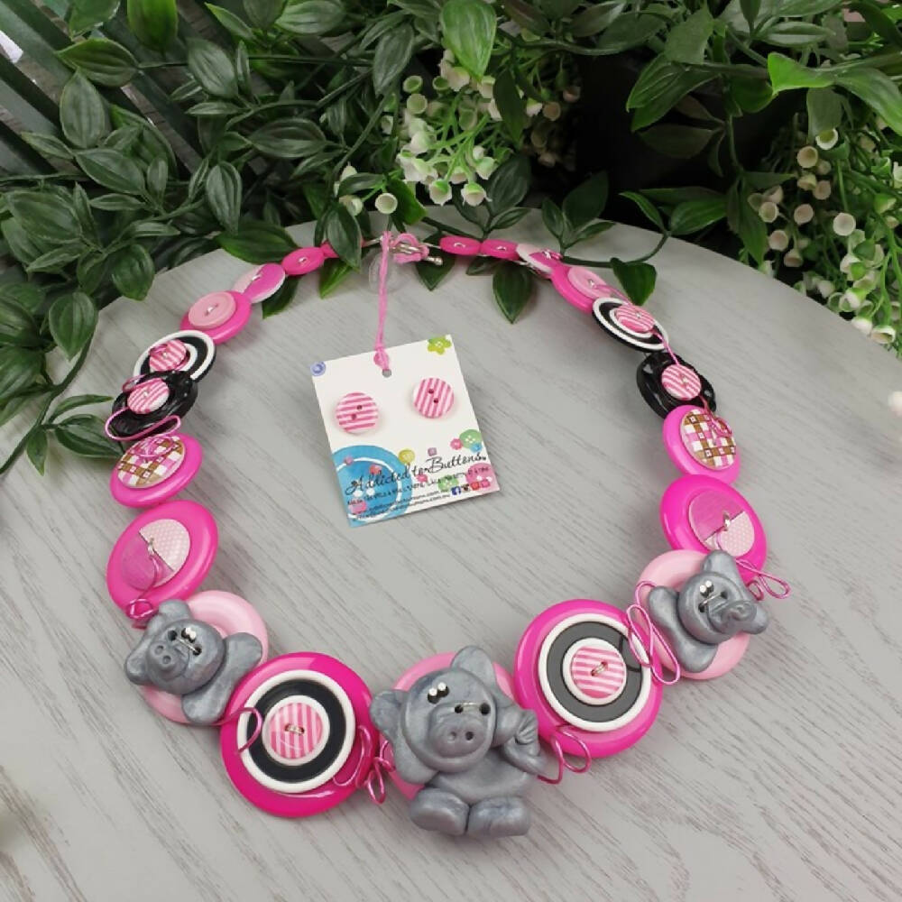 Necklace Buttons Ellie the Elephant  (2)