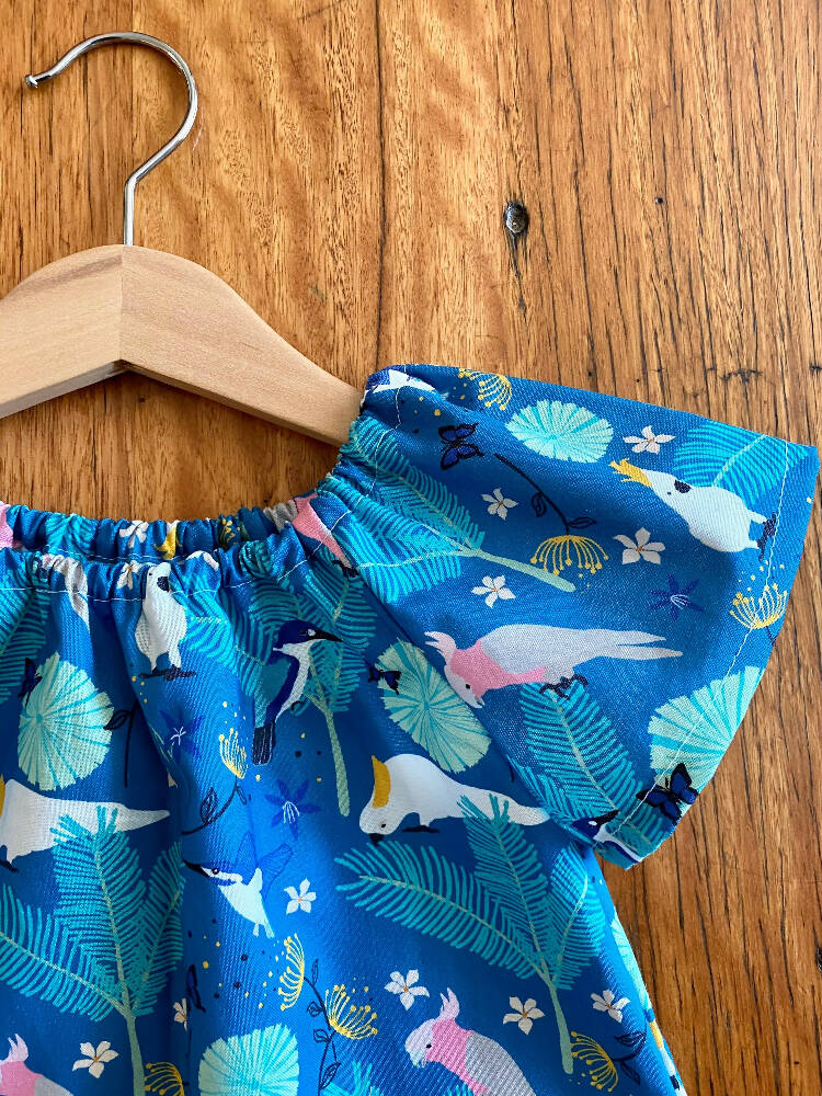teal cockatoos galahs dress 2