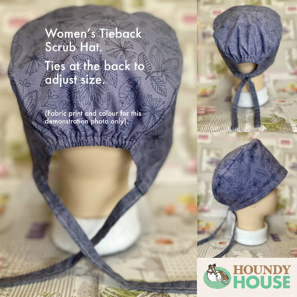 Scrub Hat, Tieback, One Size (Women's)