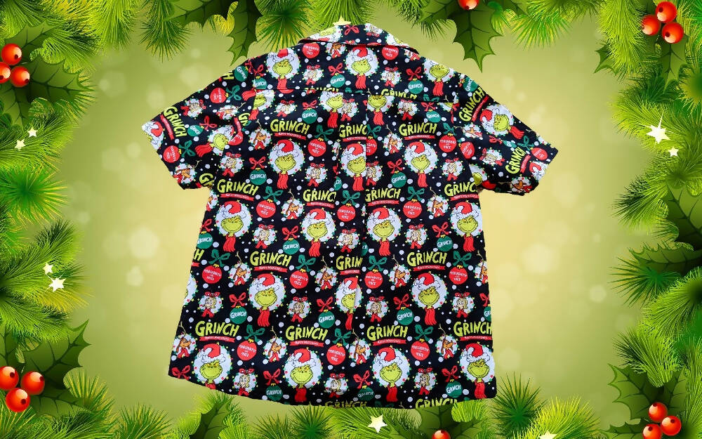 Xmas Shirt, Boys, Grinch, Size 6, 7, 8, 10