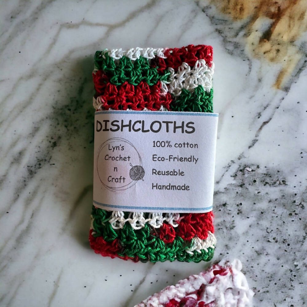 christmas dishcloth