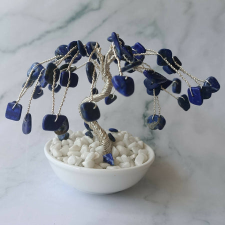 Lapis Lazuli Willow Gem Tree for Tranquility and Truth