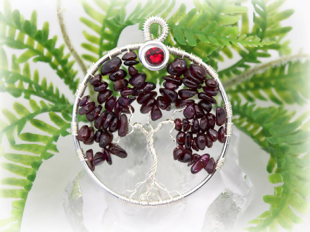 Tree of Life Birthstone January Garnet