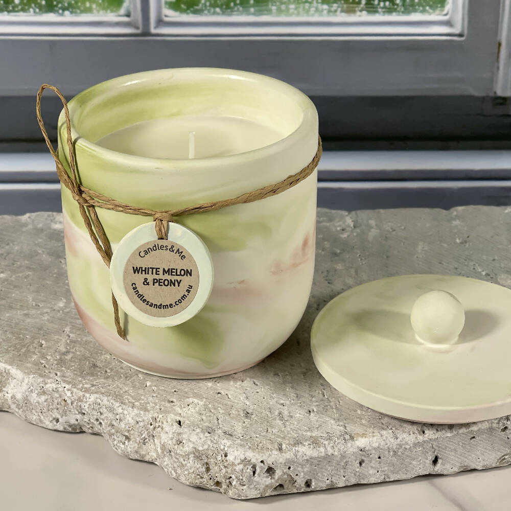 Large Stone Soy Candle - Avo & Berry