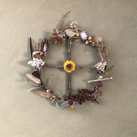 Wreath ~ Solar/Earth Cross (23cm x 25cm)