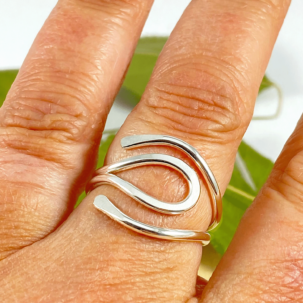 Sterling Silver Flat Loop Wrap Ring