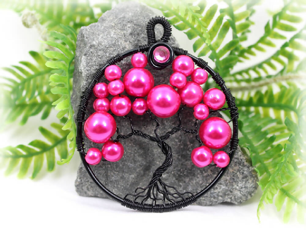 Tree of Life Hot Pink Bubble Tree