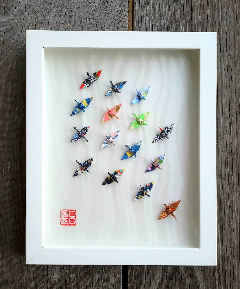framed blue wish - marion nelson art