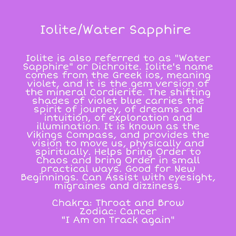 Iolite / Water Sapphire Specialty Gem Tree - 49 gems per tree
