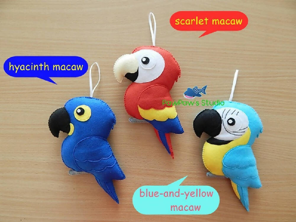 Macaw / Macaw Ornament / Parrot Ornament / Macaw Home Decor