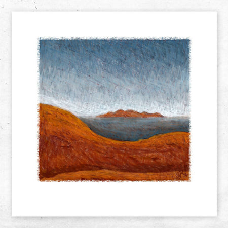 Olgas from Uluru art print, desert sunrise landscape print, Ayers Rock outback