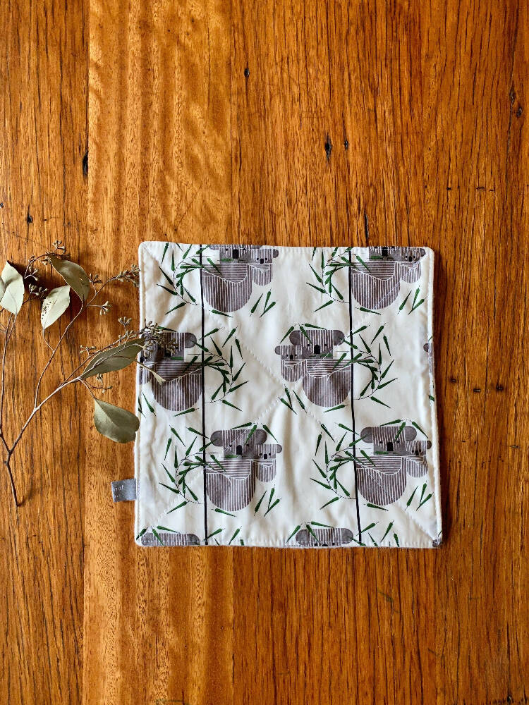wash cloth - koalas / organic cotton hemp fleece / baby toddler child