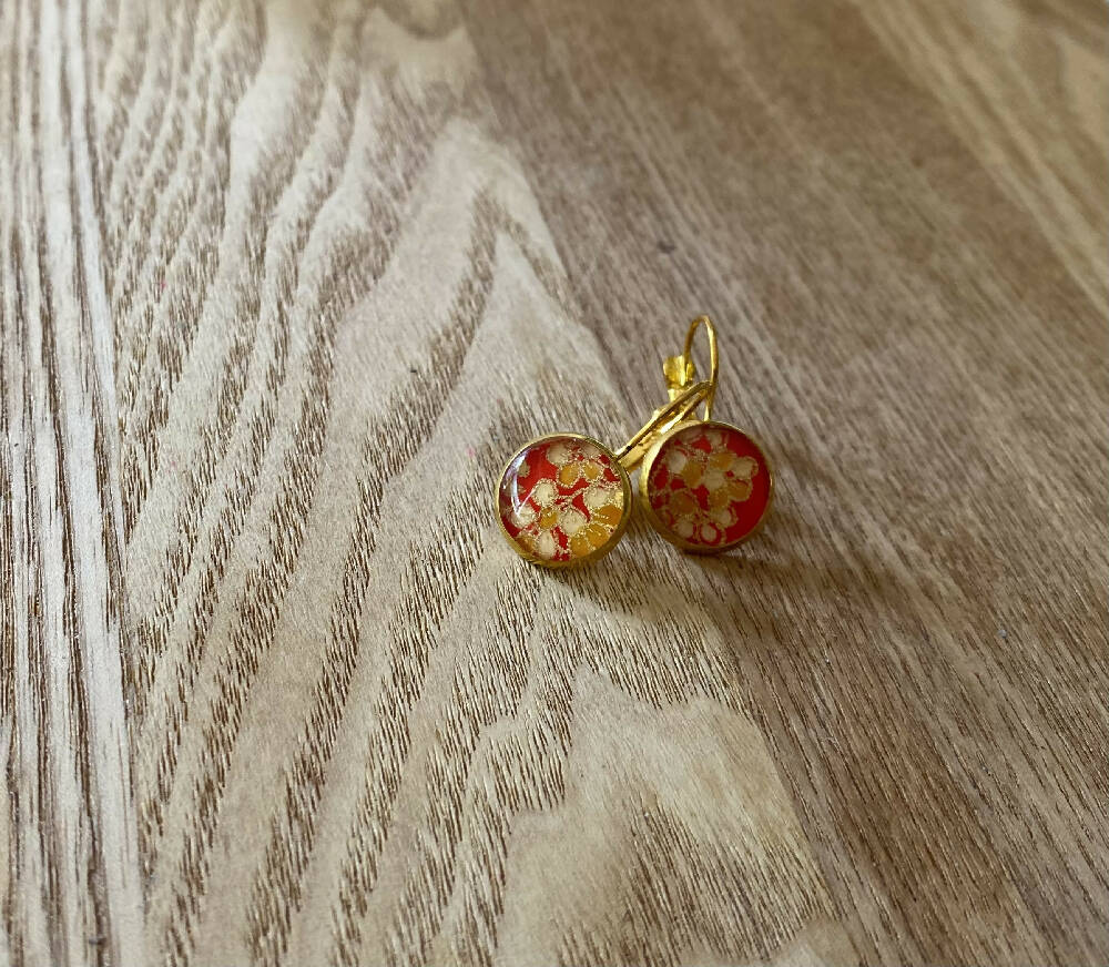 Japanese paper Resin earrings