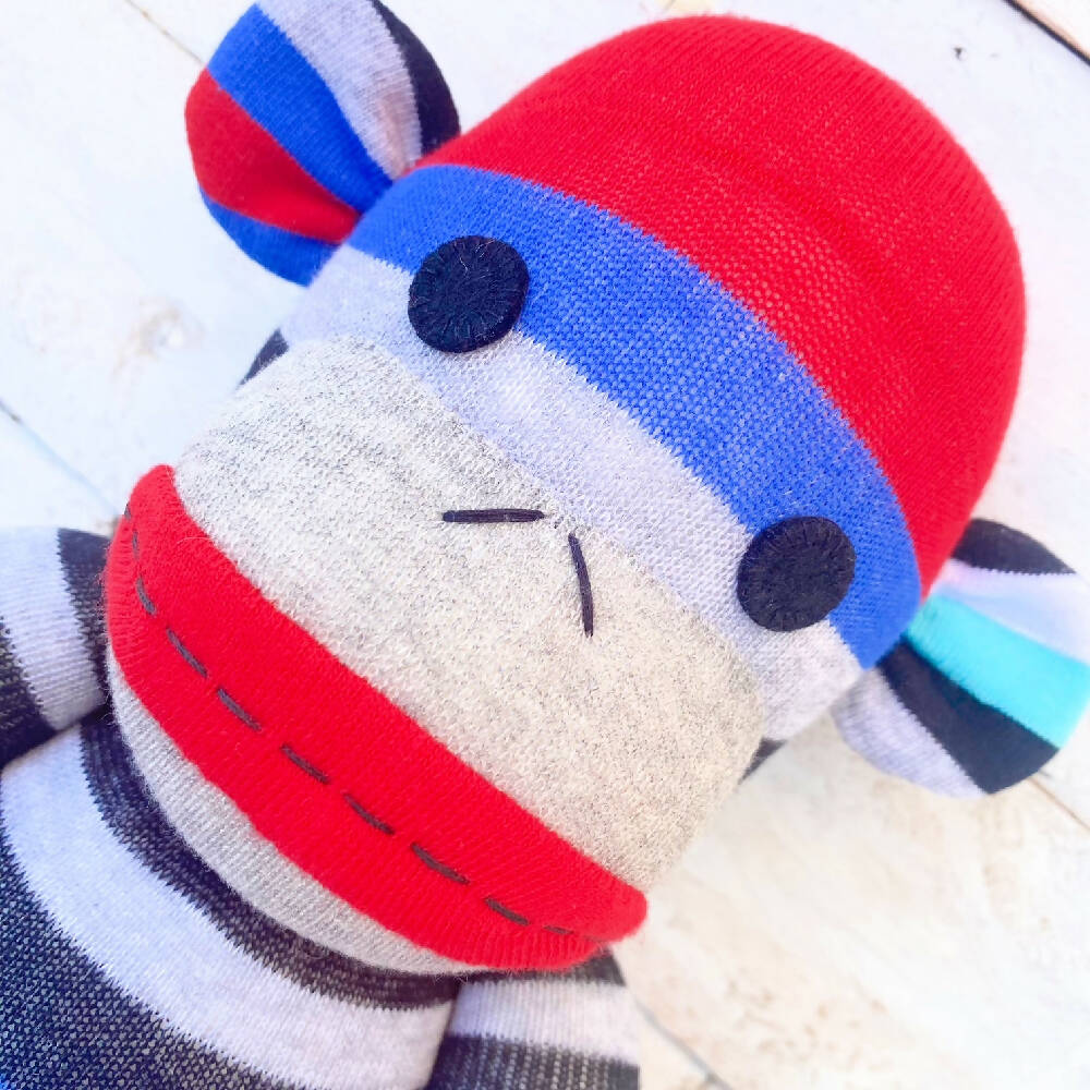 Wallace the Sock Monkey - READY TO SHIP soft toy