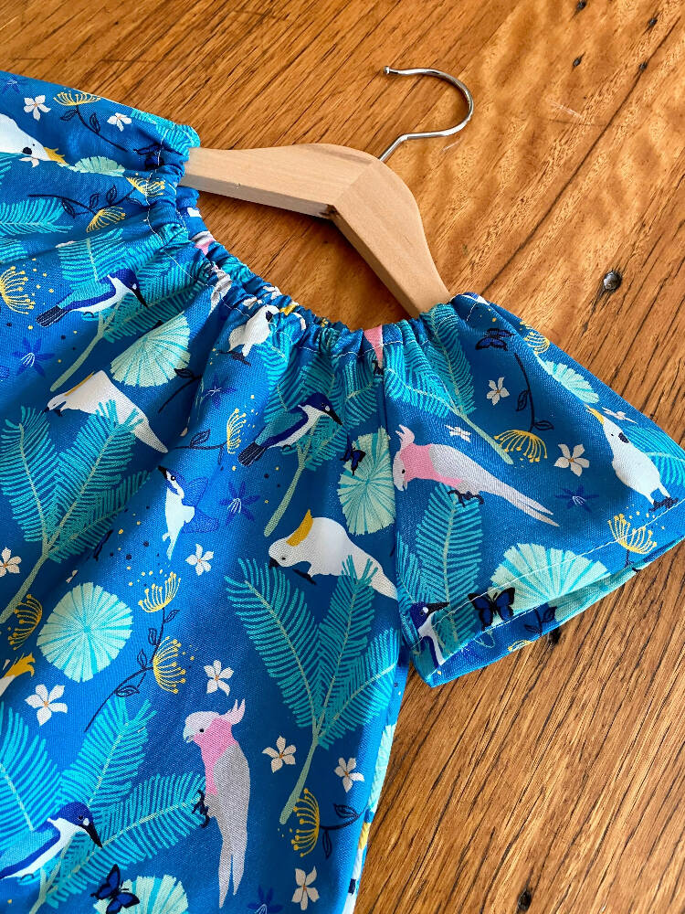teal cockatoos galahs dress 3