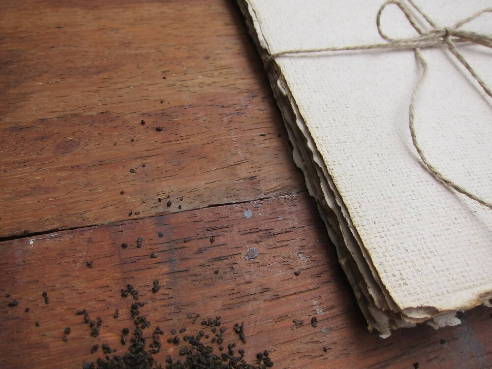 Handmade Tea Paper Sheets / Craft paper / Stationery