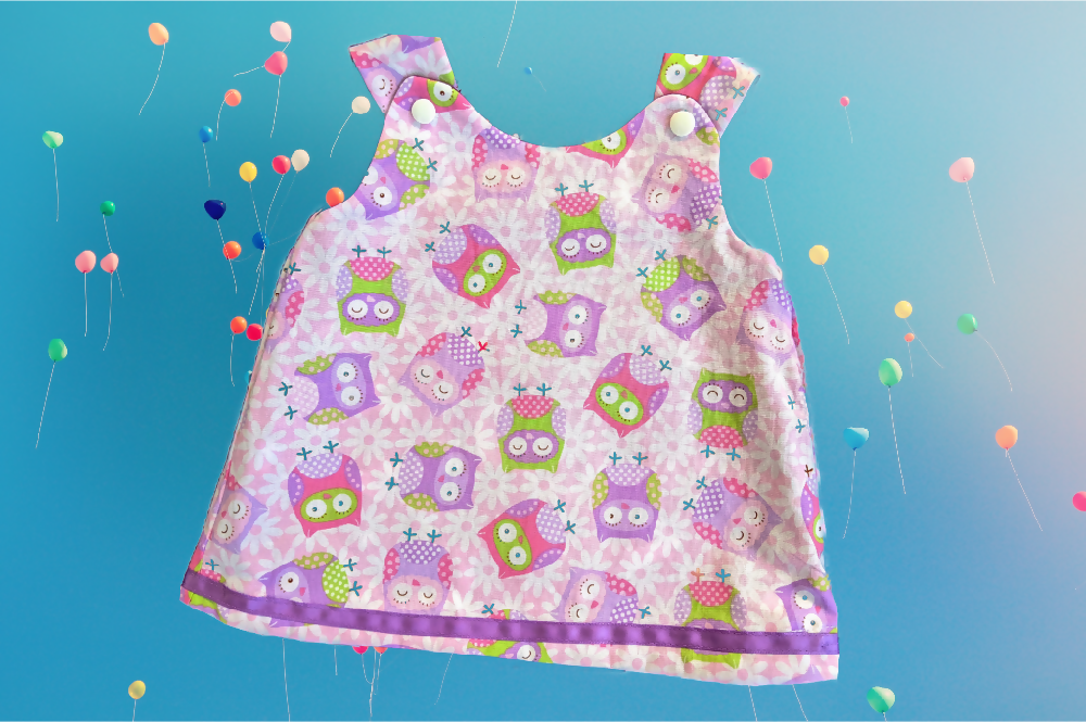 Baby Girl Swing Dress, Reversible