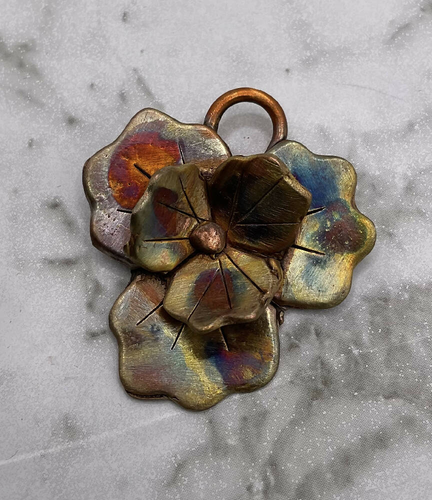 Copper Flower Pendant